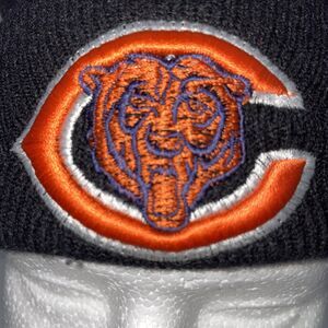 Chicago Bears NFL Youth Black Orange Beanie Winter Hat Cap